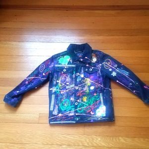 Children's Place denim jacket. Graffiti